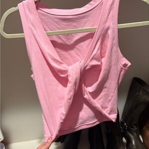 Skims Pink Twist-Front Tank